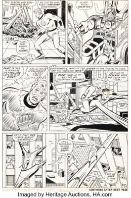 John Buscema and Joe Sinnott Fantastic Four #122 Galactus and Silver Surfer Story Page 15 Original Art (Marvel, 1972). | Heritage