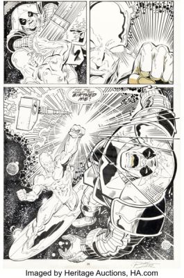Ron Lim and Tom Christopher Silver Surfer #25 Story Page 25 Original Art (Marvel, 1989). | Heritage