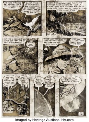 Al Williamson and George Evans Three Dimensional EC Classics #3 Unpublished Story Page 7 Original Art Group of 6 (EC, c. 1954). | Heritage