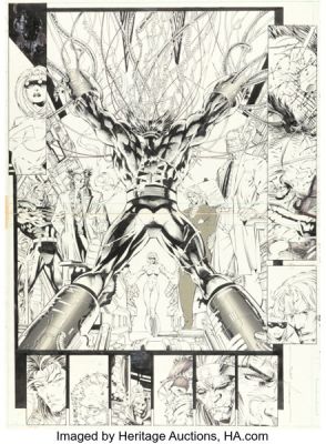 Jim Lee and Scott Williams X-Men #5 Team X First Appearance Issue Double-Page Spread 11-12 Original Art (Marvel, 1991). | Heritage