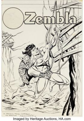 Franco Oneta Expérience sur un Condamne - Zembla #112 Cover Original Art (Editions Lugs, 1970). | Heritage