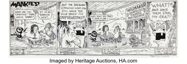 Tony Millionaire Maakies Comic Strip Original Art (Tony Millionaire, 2000s).