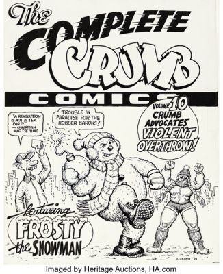 Robert Crumb The Complete Crumb Comics Vol. 10 Cover Original Art (Fantagraphics Books, 1994).