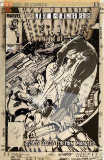 Bob Layton - hercules, the prince of power 3 cover (marvel, 1984) vs thanos