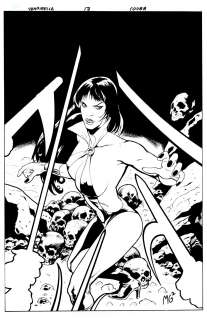 Manuel Garcia - vampirella #13ÂÂ  "lucky 13" cover (sold live on ‘dueling dealers of comic art‘ episode #59 podcast on 3-2-2022 watch it here!