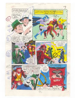 DC Batman Brave and the Bold #200 Pg 6 Color Guide Original Comic Production Art | Neat Stuff Vault
