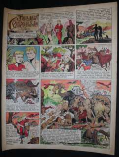 Jay Disbrow - Julian Apollo in Luthia Page 15 Part 2 Strip Pencil, Inked, & Colored Art - La - Buck Rogers-Esque - 1947 Signed