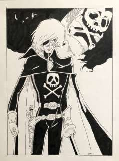 Bernasconi, Luciano | Bernasconi, Luciano - illustrazione a inchiostro “Capitan Harlock” | Catawiki