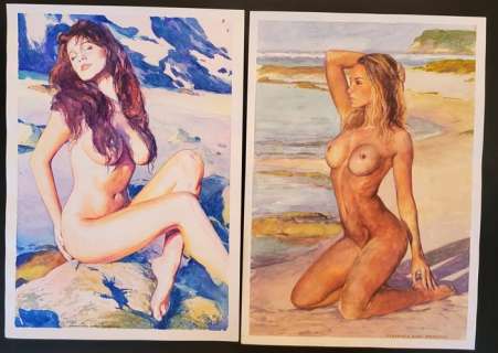 Kateryna Trotsenko - 2x original artworks "Nu féminin" - (2022) | Catawiki