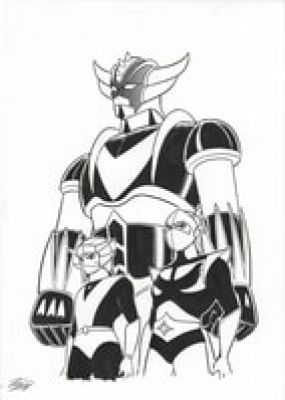 Minoru Nonaka Hand-Drawn Illustration "UFO Robo Grendizer" | Mandarake (Big Web)