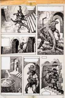 Buscema John | Â«Savage SwordÂ». Planche Ã  l’encre de Chine et lavis pour la | Tessier Sarrou