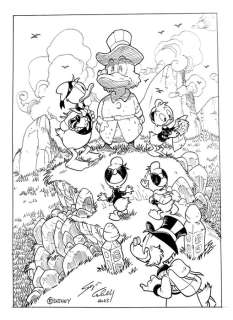 Uncle Scrooge - Mystery in the Mountains - inked original by Sergio Cabella - (2023) | Catawiki