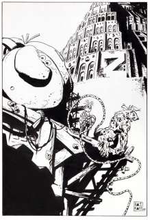 Bajram - Illustration Ã  l‘encre de Chine représentant un…