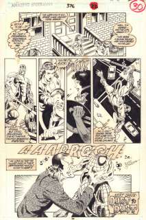 Al Milgrom, Dan Panosian, Jeff Johnson - Amazing Spider-Man #376 P.22 - Cardiac Action & Styx Vs. Spidey End Page - 1993 Signed