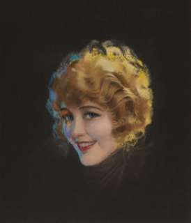 Rolf Armstrong (American, 1889-1960) Portrait of Pearl White, Photoplay magazine cover, April 1920 Pastel on black pap... | Heritage