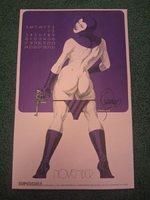 Hand SIGNED~ JIM STERANKO ~The PHANTOM~ Super Heroine Calender Print 1973 | eBay US (Buy It Now)