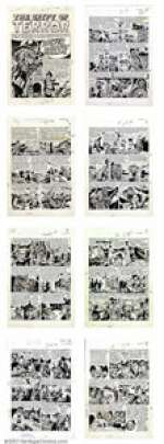 Jack Davis - Original Art for Tales from the Crypt #33 "Lower Berth" - Complete 8-Page Story (EC, 1953). - | Heritage