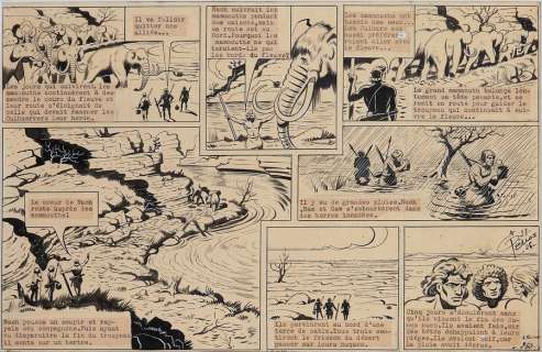 Pellos | La Guerre du feu, planche n°250 Ã  l’encre de… | Millon