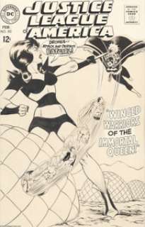 Murphy Anderson - Justice League of America #60 Cover Original Art (DC, 1968). Queen Bee returns to buzz the - | Heritage