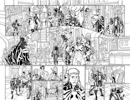 Nick Bradshaw, Walden Wong | Guardians Of The Galaxy # 15 pages 10-11 | Walden Wong