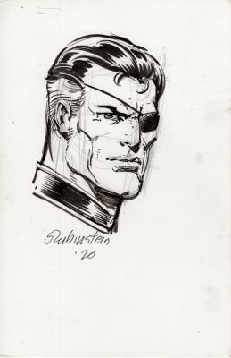 Joe Rubinstein | Nick Fury Back Board Sketch | Joe Rubinstein
