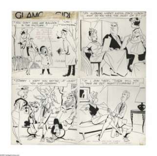 Don Flowers - Glamor Girls Sunday Comic Strip Original Art (undated). A close look at Don Flowers‘ body of work -