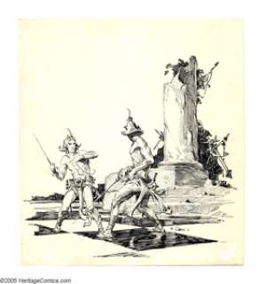 Roy Krenkel - "Chessmen of Mars" Illustration Original Art (Cazedessus, 1969). When it came to pure -
