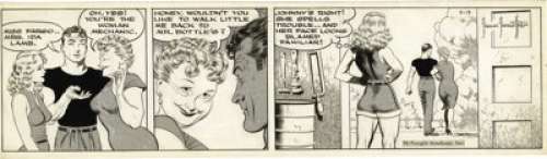 Frank Frazetta - Johnny Comet Daily Comic Strip Original Art, dated 9-19-52 (McNaught Syndicate, 1952).  "Good - | Heritage