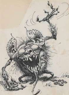André Franquin (1924-1997) Le Monstre souriant Encre de Chine sur… | Fauve Paris