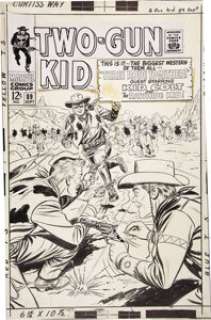 Ogden Whitney - Two-Gun Kid #89 Cover Original Art (Marvel, 1967). "This is it -- the biggest Western -