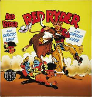 Big Little Book #1466 Red Ryder Cover Original Art (Whitman, 1947). Fantastic Big Little Book cover art for -