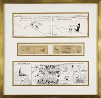 Johnny Hart B. C. and Wizard of Id Daily Comic Strip Original Art (Field Enterprises, 1969).  Two classic -