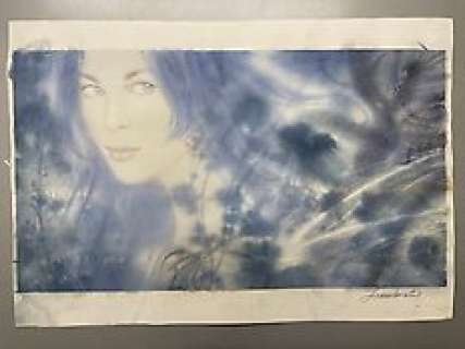 Arinouchkine, Andreï - 1 Original colour drawing - Portrait bleu | Catawiki