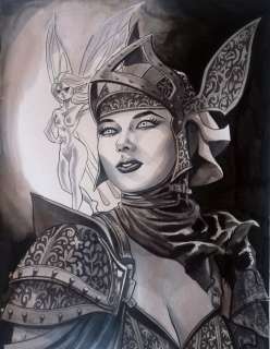 Candita, Giuseppe - 1 Original colour drawing - La Fata e la Paladina - Light in the night - 2024 | Catawiki