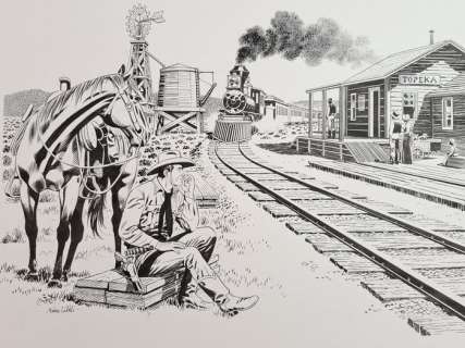 Civitelli, Fabio - 1 Original drawing - Tex - Quel Treno per Topeka - 2011 | Catawiki