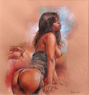 Serpieri | Druuna, illustrations couleurs aux crayons publié… | Banque Dessinée