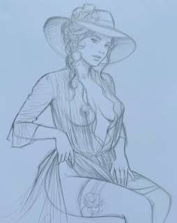 Paturaud, Laurent - 1 Original preliminary drawing - Lady in Black II - Caroline - 2018 | Catawiki