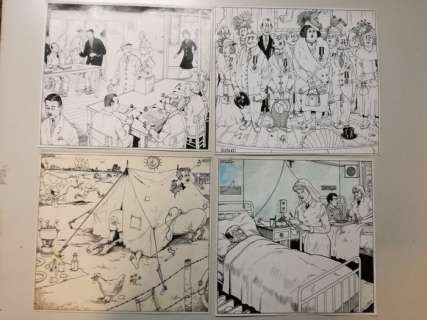 Buth - 4 Original drawing - De Malcontenten - Ondernemingsraden / Decoraties / Kamperen / Infirmières | Catawiki