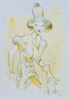 Andreae, Jean-Baptiste - 1 Original drawing - The yellow Circus Girls - 2020 | Catawiki