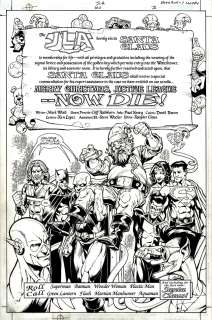 Paul Neary Cliff Rathburn - Jla #60 Splash (All 8 Major Justice League Members & Santa Claus!) 2001