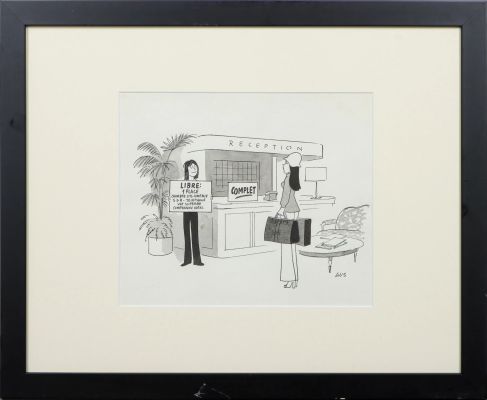 Lot 18 - GUS (Gustave ERLICH dit) (1911-1997) Réception Feutre et lavis… | misc / divers