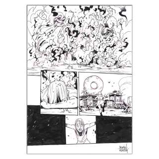 Sylvain Repos – Lowreader 5 | L’Ultime Samouraï de la Route 66 - Planche originale page 53 | Achetez de l’Art