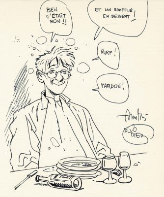 Dodier | Lot 197 - Jérôme K Jérôme Bloche, dédicace sur feuille libre. | Septimus