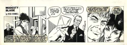 Enric badia Romero - 1 Original page - Modesty Blaise - strip #3638 - 1975 | Catawiki