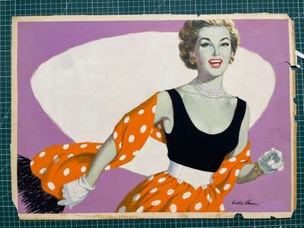 Chan, Eddie - 1 Original colour drawing - Pin Up | Catawiki