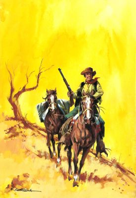 Rafael Cortiella | Original western cover: El pozo de las doncellas – Cortiella | Origin Of Comics