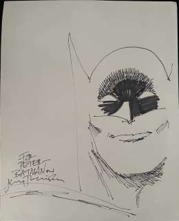 Jerry Robinson Batman Sketch Art 11 x 7 (2012) | Bedo’s Collectibles