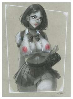 Wawrzaszek, Edward - 1 Original colour drawing - Les pin-up d’Edward - 2024 | Catawiki