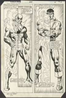 Ernie Chan - POWERMAN/IRON FIST #100 Splash Page | ComicConnect