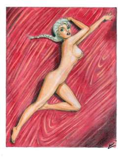 Cera - 1 Original colour drawing - Elsa : Marilyn Monroe style | Catawiki